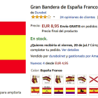 La bandera franquista està a la venda a Amazon.