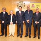 De izquierda a derecha, el subdelegado del Gobierno Jordi Sierra, Gil, Catalá, González y García.