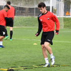 L'extrem Ricardo Vaz, durant un entrenament amb el seu equip a l'Estadi.