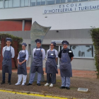 Els alumnes guanyadors de la quarta edició del concurs gastronòmic