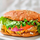 Imatge d'una hamburguesa de soja.