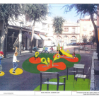 Imatge de la zona infantil d'Ixart que l'Ajuntament va mostrar a l'associació de veïns.