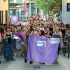 Imagen de la manifestación de este 25 de junio de 2018 en Molins de Rei contra la violencia machista.