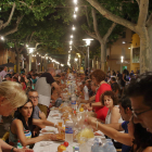 La cena popular de una edición anterior de la Fiesta Mayor.