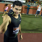 Bruno Hortelano, después de correr la prueba de los 200 metros.