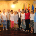 Imagen de los profesores que se acaban de jubilar homenajeados en Vila-seca.