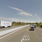 Imatge de l'AP7 entre Altafulla i la Pobla de Montornès, on s'ha produït l'accident.