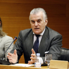 El extesorero del PP Luis Bárcenas comparece a la comisión de investigación en las Corts Valencianas.