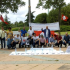 Imatge de la concentració que va tenir lloc dilluns al davant del Consulat del Marroc a la ciutat de Tarragona.