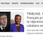 Captura de la tribuna en 'Le Journal lleva Dimanche' en que 52 diputados franceses reclaman el fin de la represión contra los independentistas.