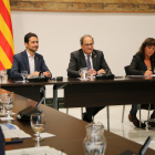 Calvet, Torra y Jordà han encabezado la reunión de la estrategia País Viu con la comarca de la Ribera d'Ebre.