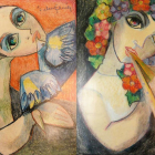 'Noia amb colom' i 'Noia amb flauta', de Palau Ferré.