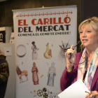 regidora de Comerç i presidenta d'Espimsa, Elvira Ferrando, en la roda de premsa del carilló feta aquest dimarts 6 de novembre.