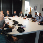 Reunión de la Junta Local de Seguridad en la comisaría de la Guardia Urbana de Tarragona.