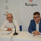El regidor de Desenvolupament Econòmic de l'Ajuntament de Tarragona, Francesc Roca, i el regidor de Promoció Econòmica de l'Ajuntament de Reus, Marc Arza.