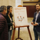 El portavoz de Cs en Tarragona, Rubén Viñuales, con los concejales presentando la campaña 'Ciudadanos en tu barrio'.