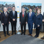 Los presidentes de la Diputación con los representantes de los estamentos deportivos.