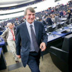 El italiano David-Maria Sassoli, en el Parlamento Europeo de Estrasburgo.