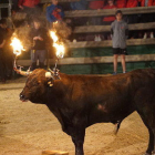 Imagen de un acto con toros en Mas de Barberans.