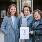 Teresa Llorach, Maria Lluïsa Amorós i Carme Puyol, dibuixant, autora i coordinadora del conte.