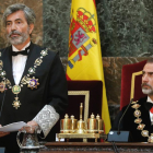 El rei Felipe VI i el president del Tribunal Suprem i del Consell General del Poder Judicial, Carlos Lesmes.