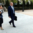 El responsable de finances del PDeCAT, Jordi Oliveras, arribant a l'Audiència Nacional.