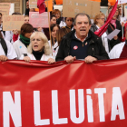 El presidente del COMT, Fernando Vizcarro, en una imagen de archivo de protestas de médicos.