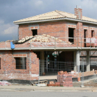 Pla general d'un habitatge residencial en construcció.