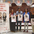 Los impulsores del Maratón de Sangre de Tarragona, durante la presentación del acontecimiento.