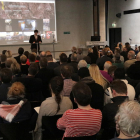 La sala donde el expresidente Carles Puigdemont ha participado en un ciclo de conferencias sobre autodeterminación en las Islas Feroe
