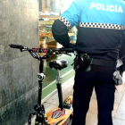 Imatge del patinet requisat per la policia local de Valladolid.