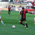 Imatge de Juan Domínguez durant el partit de diumenge passat contra el Rayo Majadahonda.