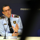 El portaveu dels Mossos Albert Oliva durant una roda de premsa sobre desaparicions a Catalunya.
