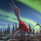 Ilustración de los pterosaurios que dominaron los cielos sobre América del Norte en la época del Cretáceo.