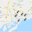Imatge del mapa en què s'indica en quines zones de Tarragona s'han vist rates.
