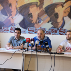 De izquierda en derecha Miguel, Pasadas, Llort y Parra, ayer en la sede del sindicato UGT.