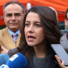 Inés Arrimadas, líder de Cs, en una atenció als mitjans.