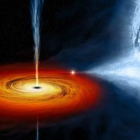 Recreació artística de la NASA d'un forat negre anomenat Cygnus X-1.