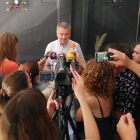 Pau Ricomà, durante la rueda de prensa que celebró el lunes.
