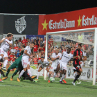 Un momento del CF Reus-Nàstic de la pasada temporada, que se disputó a la segunda jornada y finalizó con empate a un gol.