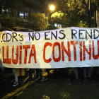 Una imatge de la pancarta que els CDR han exhibit davant la seu d'ERC a Barcelona.
