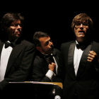 Pla mig dels tres intèrprets de 'Tenors', que estrena temporada a la Sala Trono Armanyà.