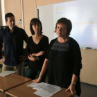 L'acte de presentació del projecte 'Portes de la Memòria' a l'Institut Ramon Berenguer IV d'Amposta.