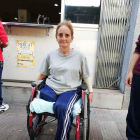 Pilar Moita, en una silla de ruedas, en una imagen reciente.