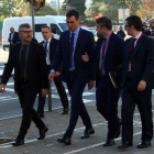 Imagen del presidente del gobierno español, Pedro Sánchez, llegado a la Llotja de Mar.