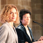 La ministra de Política Territorial, Meritxell Batet, i la portaveu del govern espanyol, Isabel Celaá, a la roda de premsa posterior al Consell de Ministres
