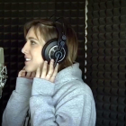 Sílvia Montells durante la grabación de la canción.