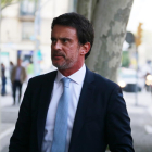 El exprimer ministro francés Manuel Valls llega en la Llotja de Mar de Barcelona.