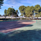 Imatge de la pista de tenis que serà remodelada.
