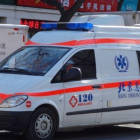 Imagen de archivo de una ambulancia china.